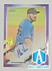 2021 Topps Chrome Rookie Auto Purple #RA-AV Alex Vesia /250 Miami Marlins